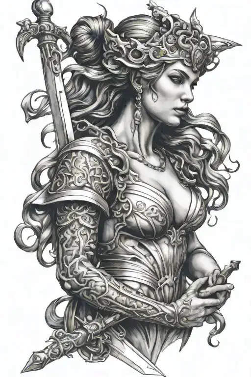 Goddess Holding Sword