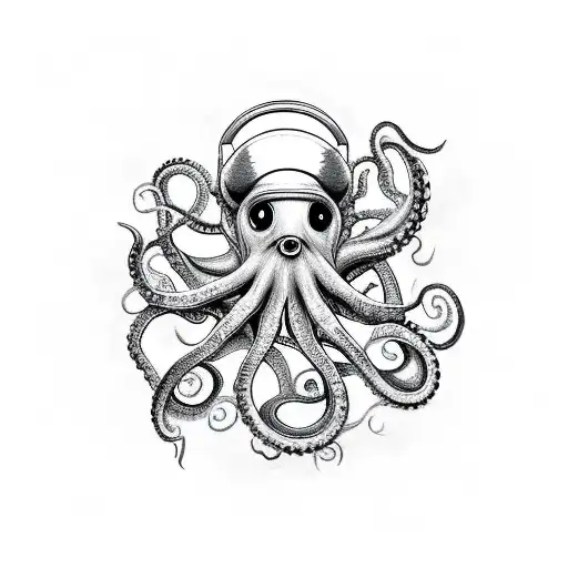 An Octopus Similar To A Kraken Absorbs A Spaceship Similar To A Pirate Ship
