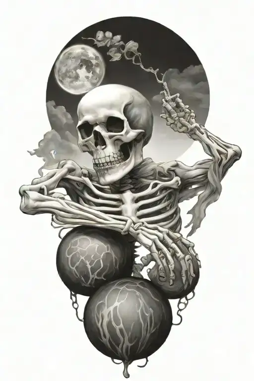 Happy Skeleton Meditating