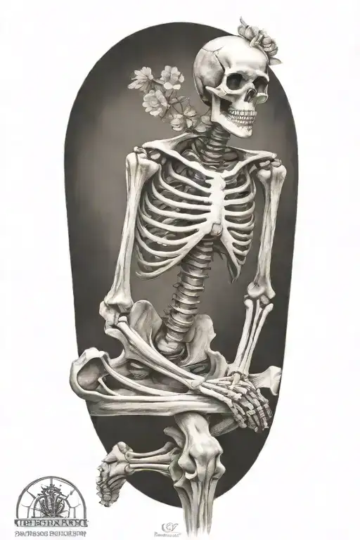 Happy Skeleton In Padmasana