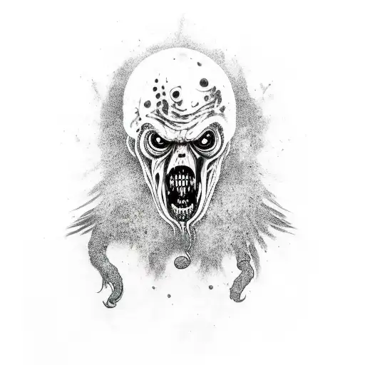 Zombie Viking Coming Up From The Ocean