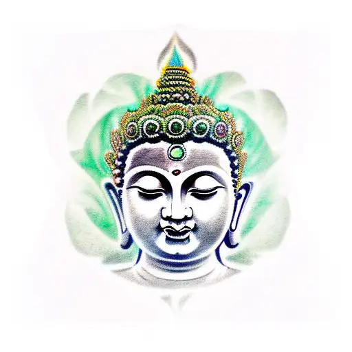 Gautama Buddha Tattoo Green Tara Lotus Unalome