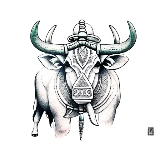 A Archer Sitting On Nandi Cow