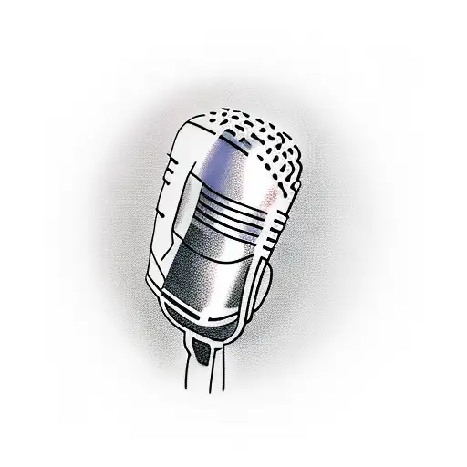 Microphone With Music Notes