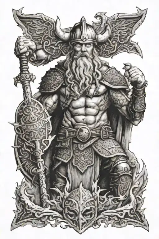 Viking Warrior And Power