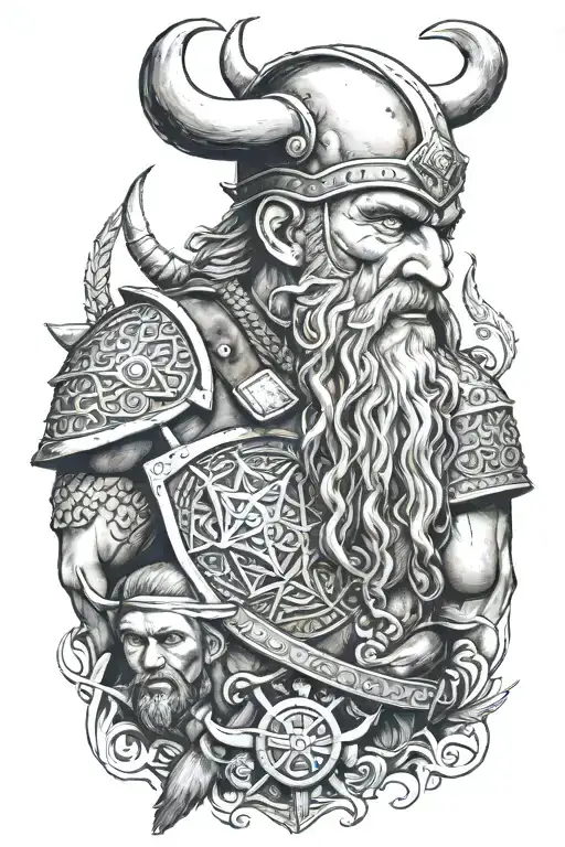 Viking Warrior And Power Floki