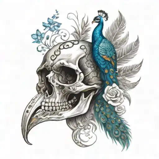 Peacock And Skull