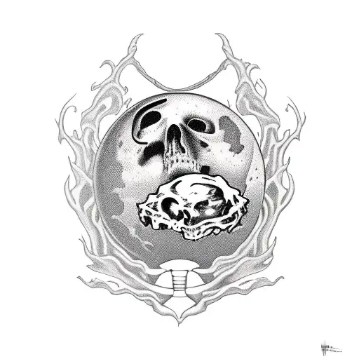 Grim Reaper Holding The Planet Mars