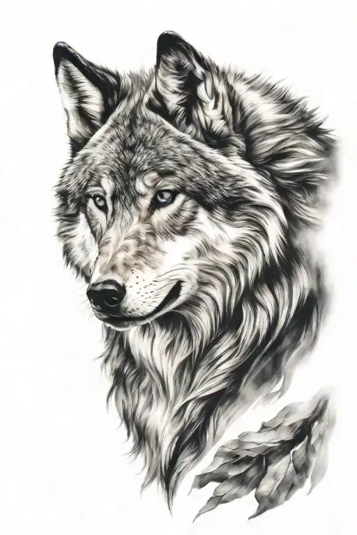 Noble Wolf Face