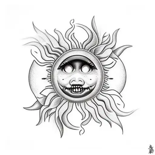 Realistic Sun With Petals No Face