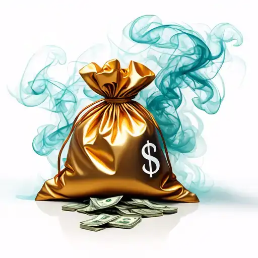 Money Bag With Smoke Rising
