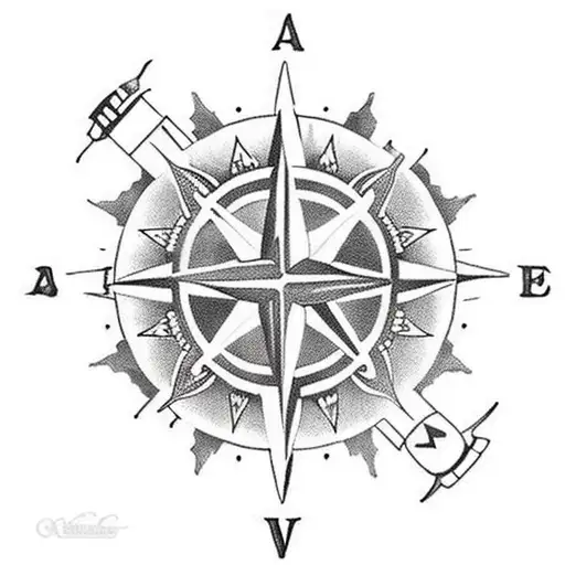 A Cactus-shaped Compass With The Needle Pointing Towards Adventure