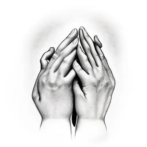 A Mothers Hand Held By Her Three Daughters Little Hands