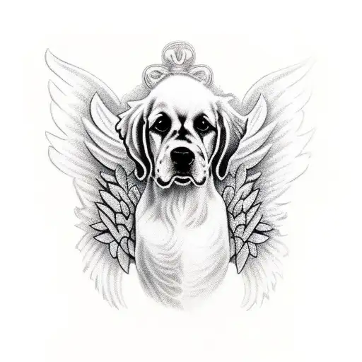 Three Legged American Cocker Spaniel And Angel Wings