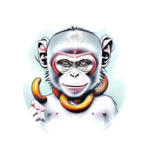 Naughty Monkey With Arms