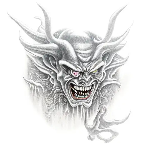 A Demon Coming Out Of A Crack