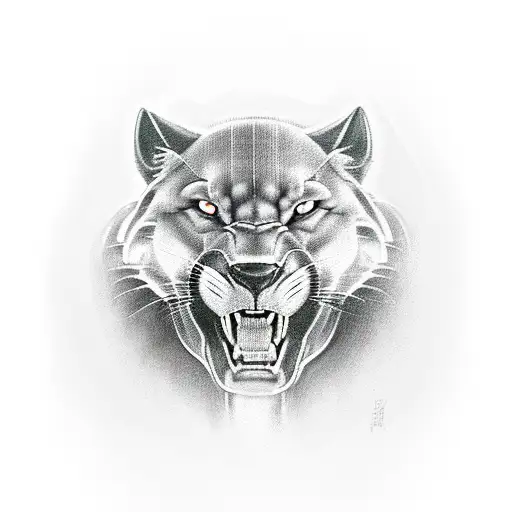 Smiling Head Off Black Panther Animal