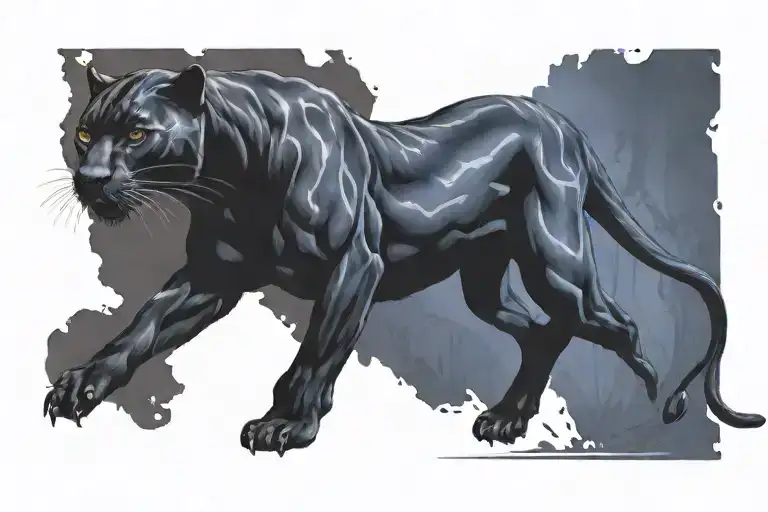 Black Panther Walking Along