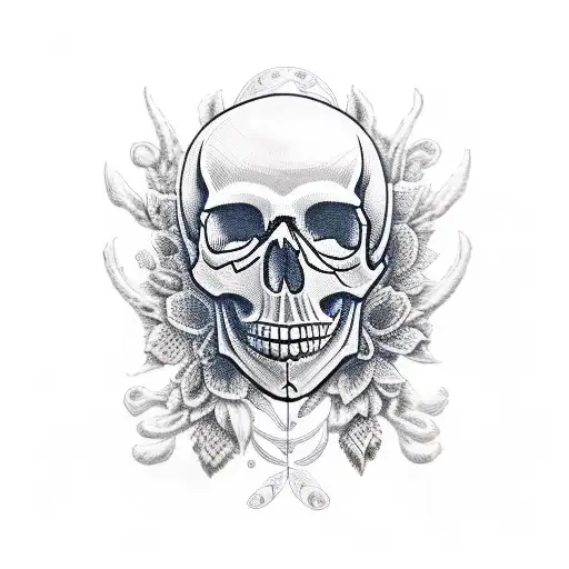 Skull With Woman