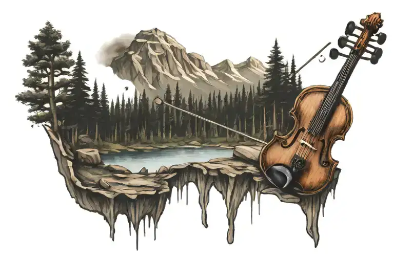 Camping And Violin Clef