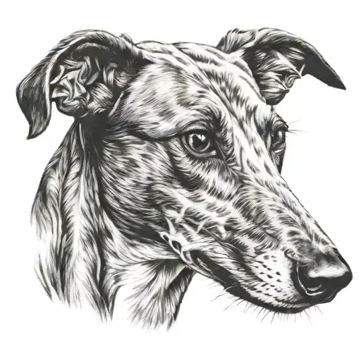 Ultra Realistic Greyhound Portrait