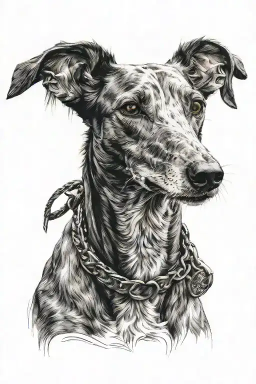 Ultra Realistic Greyhound Portrait