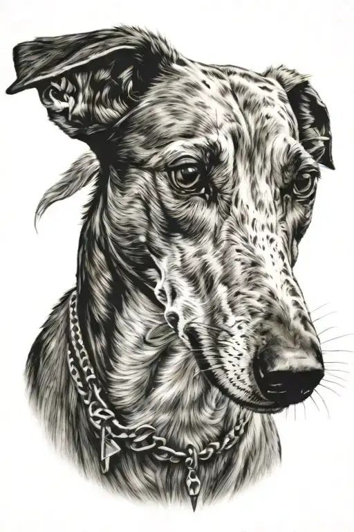 Ultra Realistic Greyhound Portrait