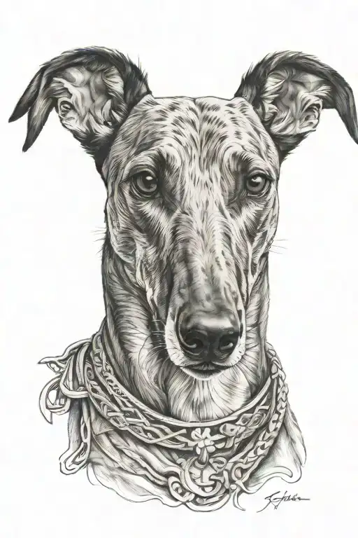 Ultra Realistic Greyhound Portrait