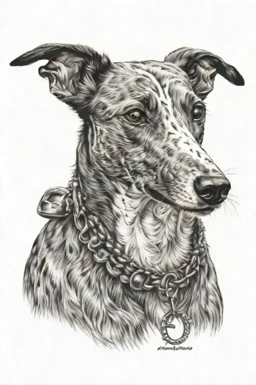 Ultra Realistic Greyhound Portrait