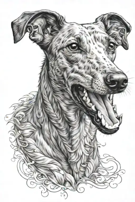 Ultra Realistic Greyhound Portrait