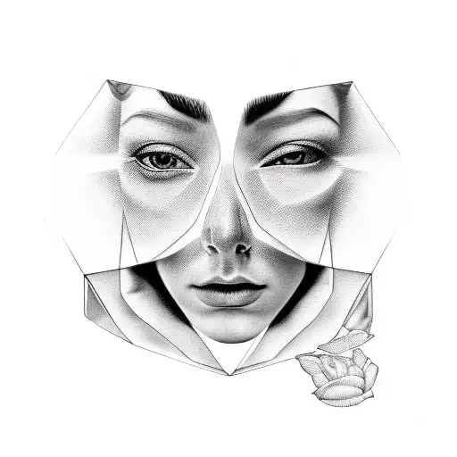 Portrait Of Female Hidden In Shadow