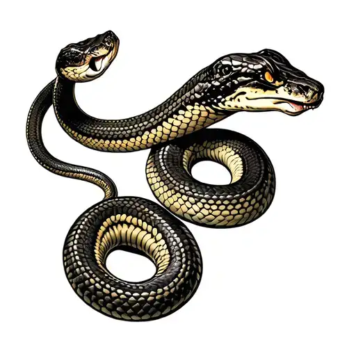 Snake Around The Wrist To The Elbow