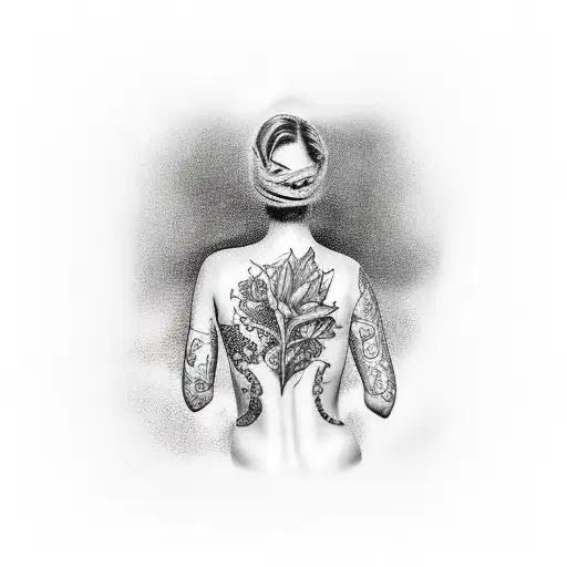 Lady In A Dress Lying In Water