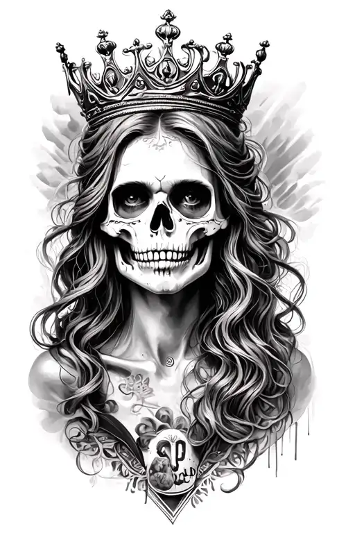 Dead Head Woman With Crown And Medium Index Finger