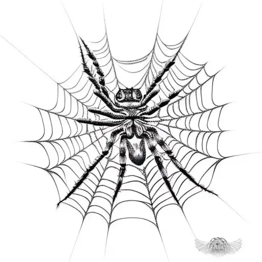 Spider Web With Number 8