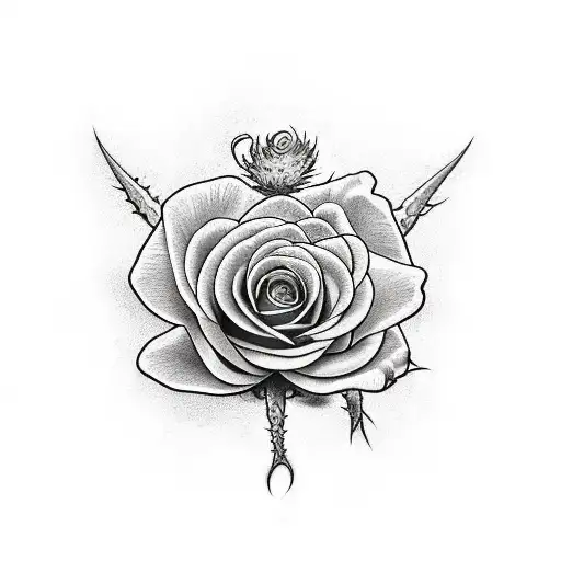 Claymore With Rose And Thistle