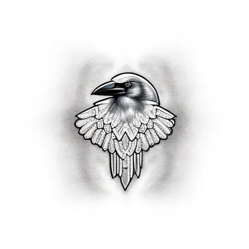 Crow With The Word Mom