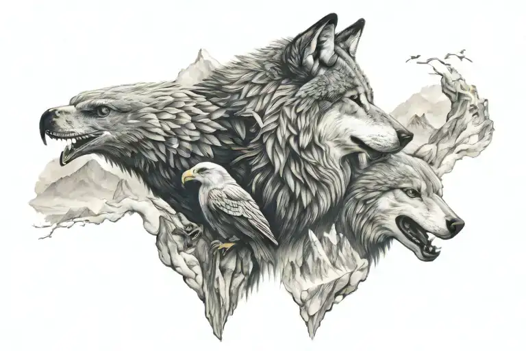 Wolf And Eagle Mountain