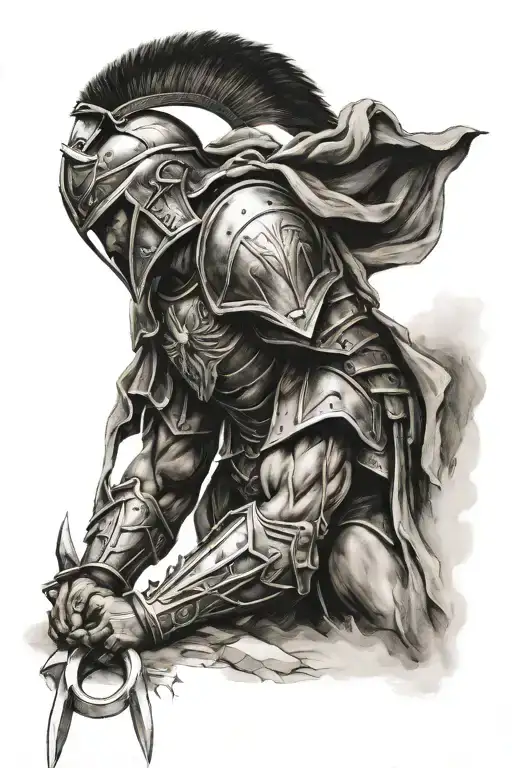 Fallen Spartan Warrior