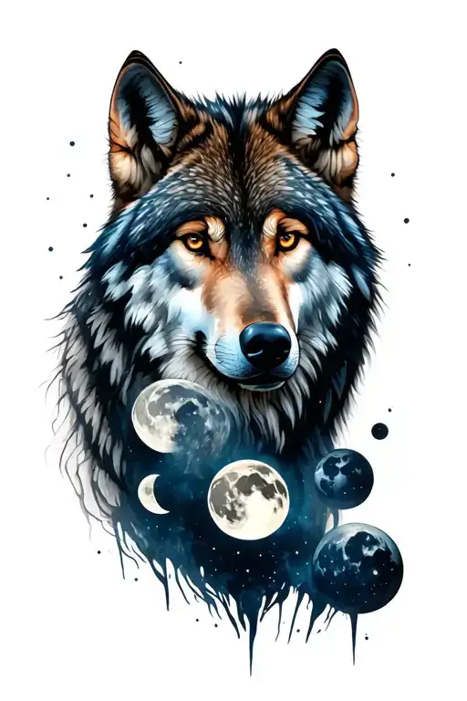 Wolf And Moon Phases