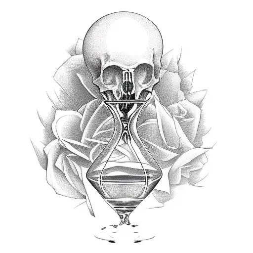 Hourglass With Grave