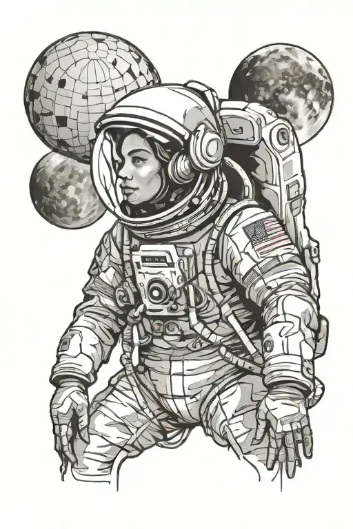 Chantel Jeffries In A Space Suit Holidng Checkerboard