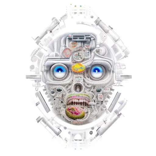 A Realistic Portrait Of A Frigoriste Surrounded By Futuristic Technology And Scientific Symbols