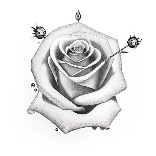 Martini Glass With A Rose