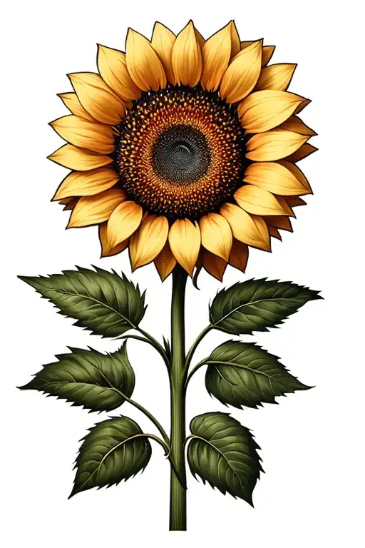 Sunflower With Name In Stem