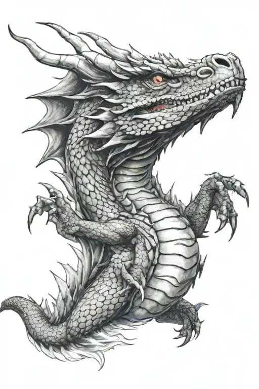 Black Fire Breathing Dragon