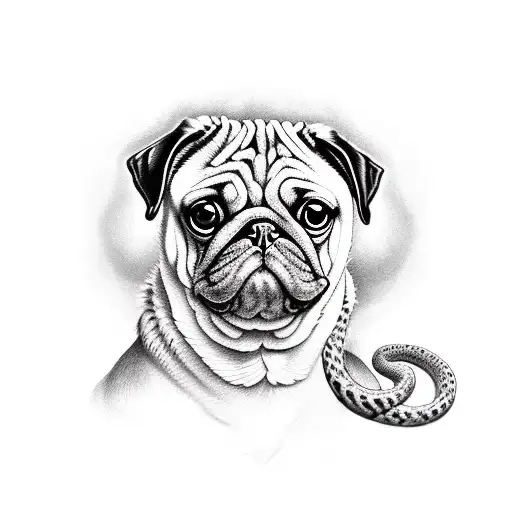 Pug And Snake