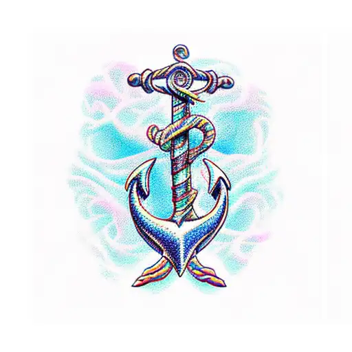 Mermaid Tail And An Anchor