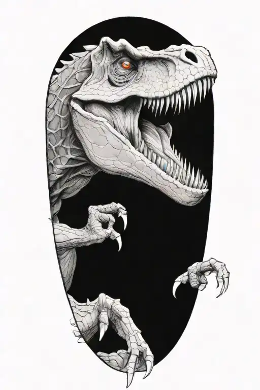 Tyrannosaurus Wearing A Spider Man