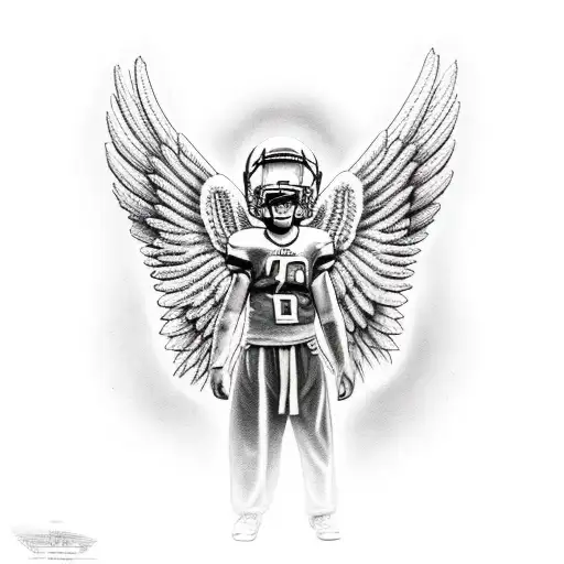 Angel Playing American Football